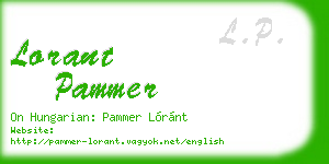 lorant pammer business card