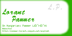 lorant pammer business card
